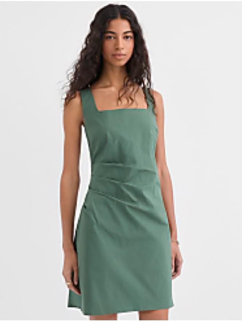 NWT Loft Stretch Poplin Square Neck Mini Dress
